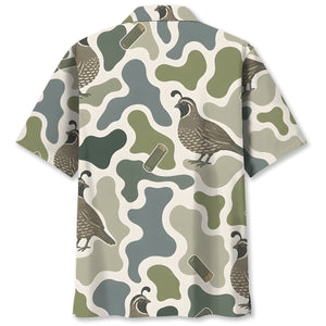 Quail Camouflage Hunting Funny Pattern Hawaiian Shirt