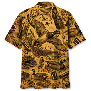 Waterfowl Hunting Legend Vintage Art Hawaiian Shirt
