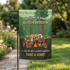 Camping Bigfoot Welcome To Camp Flag Decor