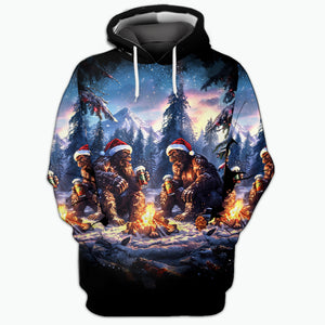 Bigfoot Making Memories One Campfire At A Time Christmas All Over Print Shirt
