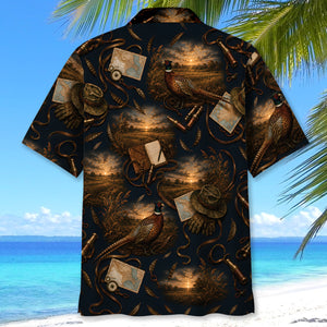 Vintage Pheasant Hunting Field Journal Hawaiian Shirt