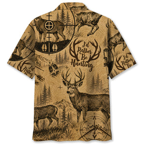 Mule Deer I'd Rather be Hunting Hawaiian Shirt