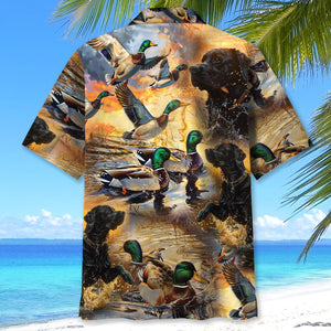 Duck Hunting Labrador Retriever Hawaiian Shirt
