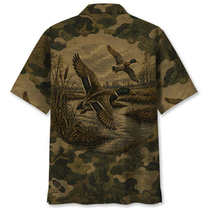 Duck Camouflage Dark Hawaiian Shirt