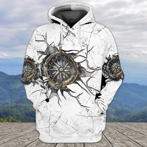 Not All Who Wander Are Lost Compass Cracks All Over Print Shirt