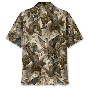 Woodland Mourning Dove Paradise Hawaiian Shirt