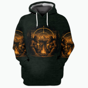 Bigfoot Making Memories One Campfire At A Time All Over Print Shirt