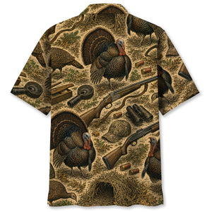 Vintage Turkey Hunting Hawaiian Shirt