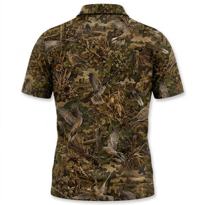 Dove Hunting Camo Men Polo Shirt