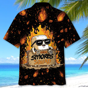 Funny Marshmallow Mayhem Camping Hawaiian Shirt