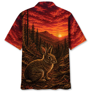 Rabbit Hunting Burnt Sky Hawaiian Shirt