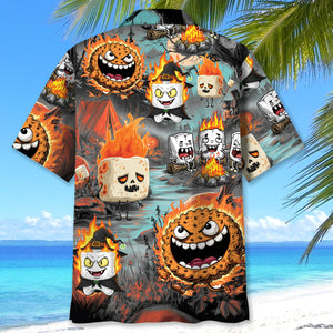 Burnt Marshmallow Halloween Hawaiian Shirt