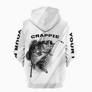 Custom Name Crappie Fish Gray All Over Print Shirt