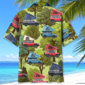 Funny Pop-Up Camper Car Hawaiian Shirt