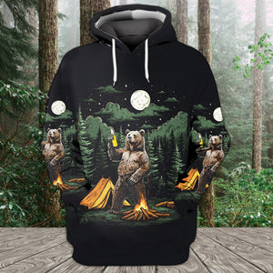 Making Memories Camping Bear All Over Print Shirt