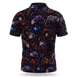 Midnight Opossum Neon Men Polo Shirt