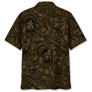 Vintage Turkey Hunter Hawaiian Shirt