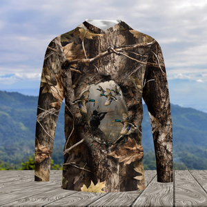 Duck Hunting Camouflage Fabric All Over Print Shirtt