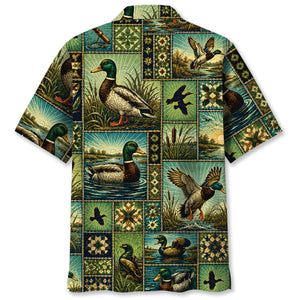 Duck Hunting Vintage Pattern Hawaiian Shirt