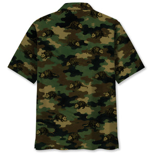 Opossum Camouflage Millitary Hawaiian Shirt