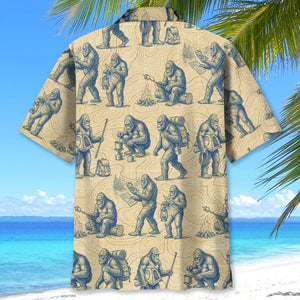 Bigfoot Goes Camping Hawaiian Shirt