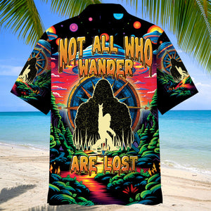 Not All Who Wander Are Lost Alien Night Hawaiian Shirt