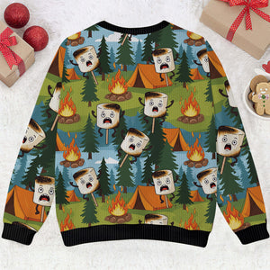 Funny Burnt Mashmallow Ugly Sweater