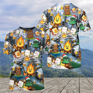 Camping Drinking Beer Party All Over Print Shirt