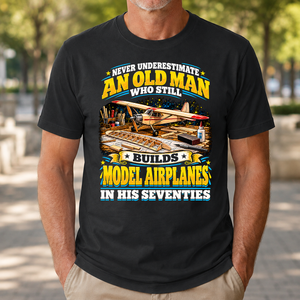 Yellow An Old Man Still Builds Model Airplanes In His Seventies - 4-TS2D-Black