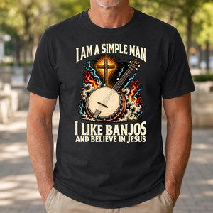 I Like Banjos & Believe In Jesus - 4-TS2D-Black
