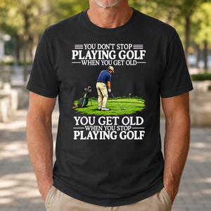 Old Man Don't Stop Golf - 4-TS2D-Black
