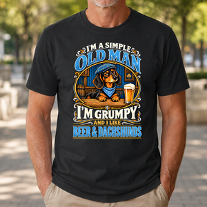 Funny I Like Beer & Dachshunds - 4-TS2D-Black