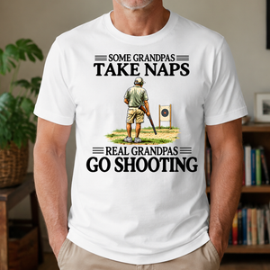 Real Grandpas Go Shooting Vintage - 4-TS2D-White