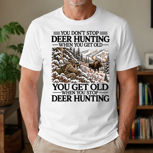Don't Stop Moose Hunting Snow - 4-TS2D-White