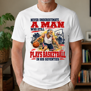 A Man Still Plays Basketball In His 70s - 4-TS2D-White
