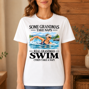 Real Grandmas Swim - 4-TS2D-White