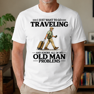 I Just Want To Go Traveling Vintage - 4-TS2D-White