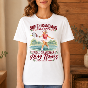Real Grandmas Play Tennis - 4-TS2D-White