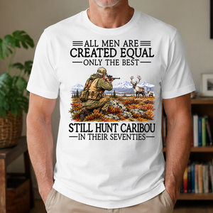 All Men Are Created Equal Caribou Hunting 70s - 4-TS2D-White