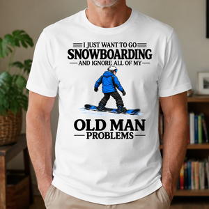 I Just Want To Go Snowboarding Vintage - 4-TS2D-White