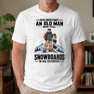 Never Underestimate An Old Man Snowboards In His 70s - 4-TS2D-White
