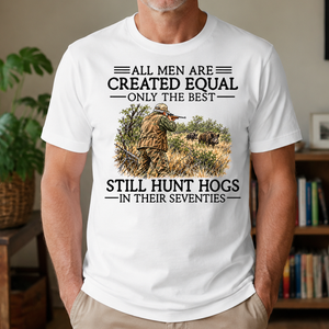 All Men Are Created Equal Hog Hunting 70s - 4-TS2D-White