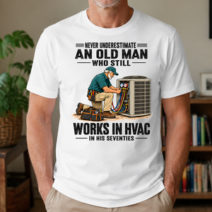 An Old Man Still Works In HVAC In His 70s - 4-TS2D-White