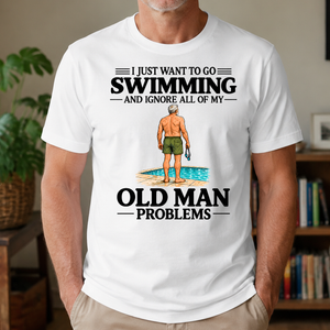 I Just Want To Go Swimming Vintage Men - 4-TS2D-White