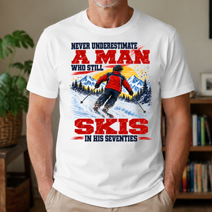 A Man Still Skis In His 70s - 4-TS2D-White