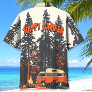 Happy Camper Campfire Hawaiian Shirt