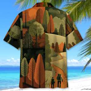 Retro Hiking Adventure Vintage Wilderness Camping Hawaiian Shirt