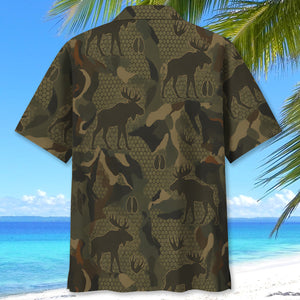 Moose Hunting Hawaiian Shirt