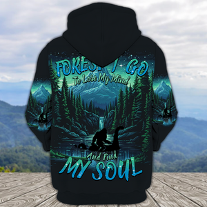 Bigfoot Riding Loch Ness Into The Forest I Go All Over Print Shirt