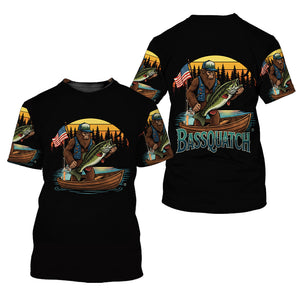Bassquatch Retro All Over Print Shirt